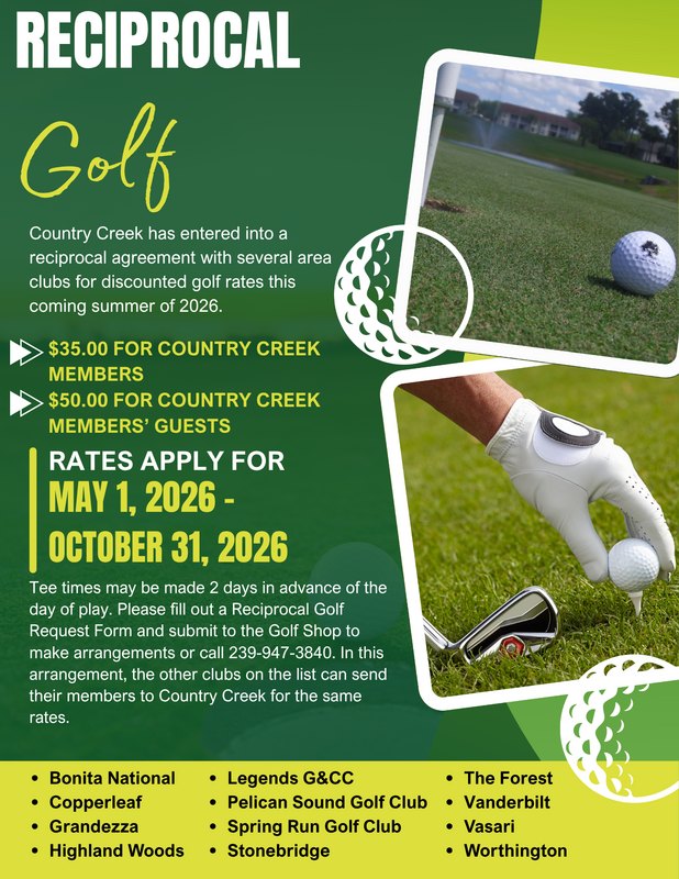 2026 VCC reciprocal golf flyer